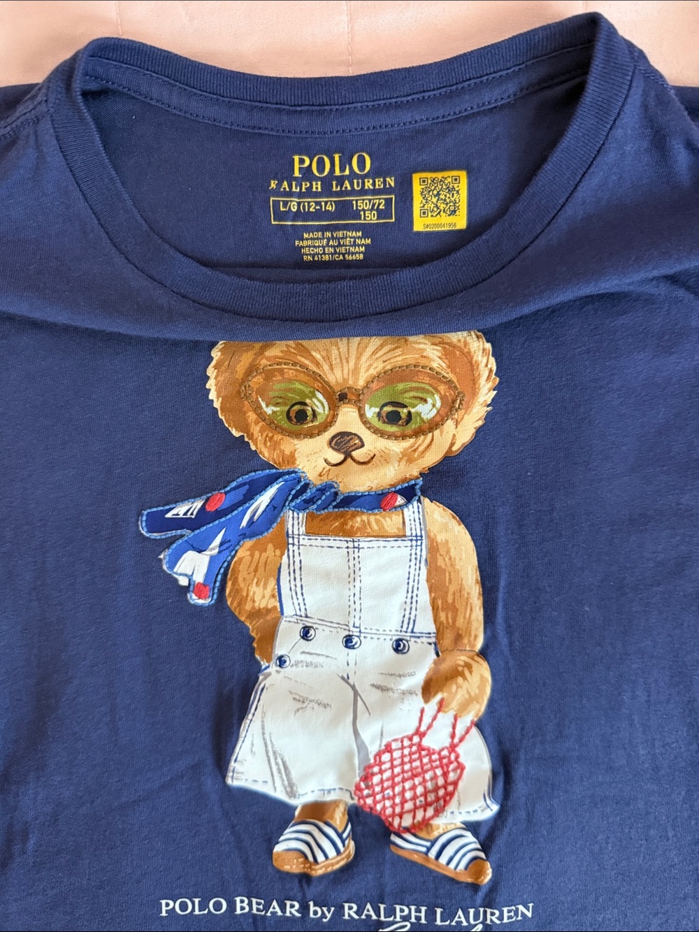 Ralph Lauren Navy Bear Graphic Short-Sleeve Tee - Picture 3 of 3